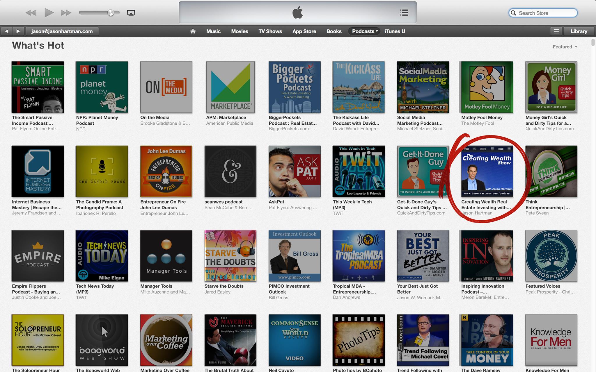 Jason Hartman’s Podcast Rises to the Top